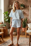 Polka Dot Relaxed Fit Heavy Scuba Top and Shorts Set