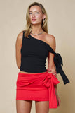 One shoulder Bow Detail Top