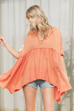 OVERSIZED MINERAL WASHED FLARE TOP - RET3482