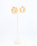 Daphne Gold Trimmed Hoop Natural