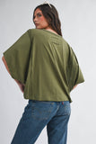 8550HN Boxy Dolman Short Sleeve Top