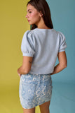 PC19323 Short Sleeve Button Front Cardigan
