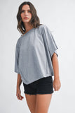 8550HN Boxy Dolman Short Sleeve Top