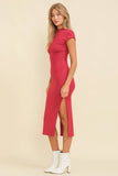 Side Slit Midi Dress