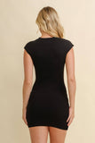 KNIT CAP SLEEVE GAMEDAY MINI DRESS