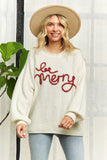 LESW3439 - X-MAS DECOR ACCENT SWEATER TOP