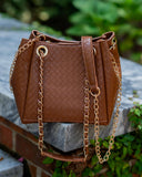 Lainey Mini Tote Woven Chocolate
