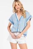 GINGHAM KNIT BUTTON UP CARDIGAN
