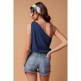 One Shoulder Knot Detail Top