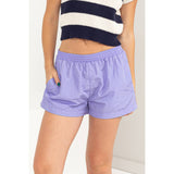 Mid Waist Nylon Shorts