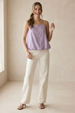 Billowy Cami Top With Bubble Hem