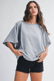 8550HN Boxy Dolman Short Sleeve Top