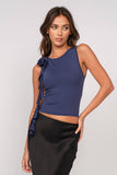 BROCHE ON SLEEVELESS TANK TOP