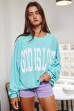 T1770-GOD | 'GOD IS LOVE' Print Oversized Graphic Top