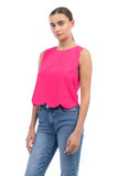 Scalloped Hem Top