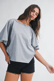 8550HN Boxy Dolman Short Sleeve Top