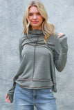 HOODIE LONG SLEEVE THUMBHOLE FRENCH TERRY TOP