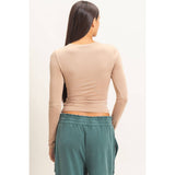 Crew Neck Long Sleeve Top