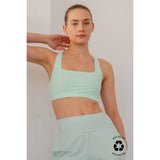RECYCLED BUTTER CROSSBACK BRA TOP