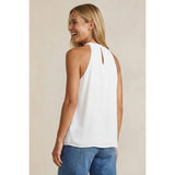 Cord Keyhole Sleeveless Top
