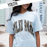 KD-MO-1000 Chambray Youth Comfort Colors Mossy Oak Tee
