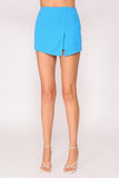 Elastic High Waisted Techno Crepe Skort 9