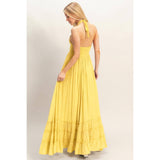 Halter Neck Smocked Maxi Dress