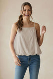 Billowy Cami Top With Bubble Hem