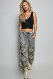 V-Neck Sleeveless Lace Ribbed Knit Top