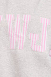 IT2594E-WWJD2 Stripe Embroidered "WWJD" Mock Neck Sweatshirt