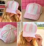 Saved by Grace Zebra Trucker Hat