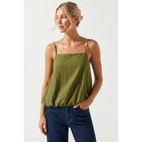 Billowy Cami Top With Bubble Hem