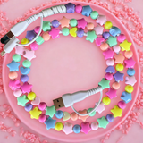 Pastel Stars & Hearts Beaded 4-IN-1 Charging Cable