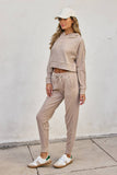 Ribbed Heather Hoodie And Pants Set (1)