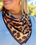 Dixie Leopard Print Scarf Brown