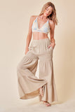 TIERED WIDE LEG PANTS