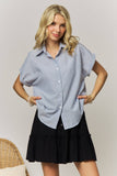 STRIPED SHORT SLEEVE BUTTON-DOWN - RET4255