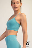 RECYCLED BUTTER Y BACK BRA TOP