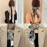 RETRO LONG TIE BAG HANDLE RIBBON SCARF_CWASC0722