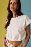 PT17889 Emma Loose Fit Bubble Hem Top