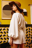 R5268 Ruffled Solid Woven Romper