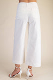 Colette Cropped Wide-Leg Scallop Pocket Detail Pants