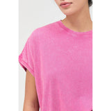 Capped Sleeve Mineral Wash T-Shirt