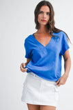 8281DK Til V-Neck Baby Top