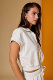 PX19518 Zip Front Lounge Vest Skirt Set