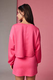PX19073 Cozy Sweatshirt and Mini Skirt Set