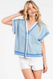 GINGHAM KNIT BUTTON UP CARDIGAN