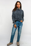 MINERAL WASH THUMBHOLE KNIT TOP
