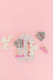 Cherry Picked - Pink Barrettes & Leopard Wavy Hair Clip Set 