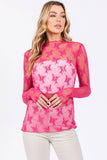LONG SLEEVE FLORAL LACE TOP